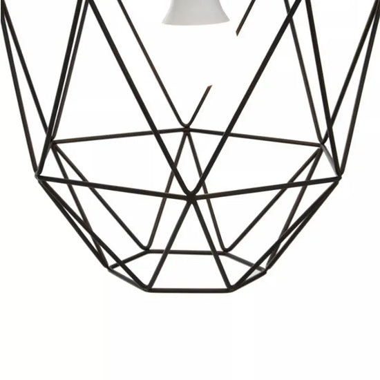 Wyra Ceiling Pendant Light In Black Metal Frame