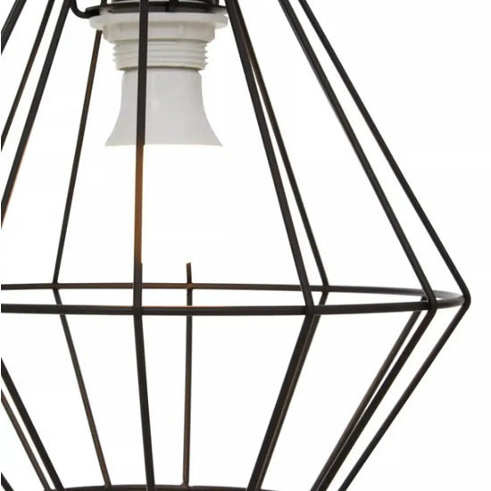 Wyra Ceiling Pendant Light In Black Metal Cage