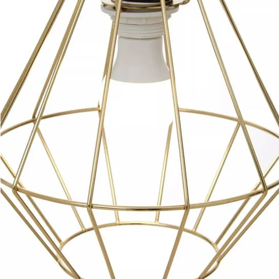 Wyra Ceiling Pendant Light With Champagne Gold Metal Cage