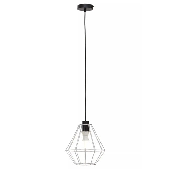 Wyra Ceiling Pendant Light With Chrome Metal Cage