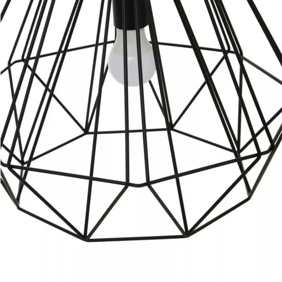 Wyra Ceiling Pendant Light In Black Conical Frame