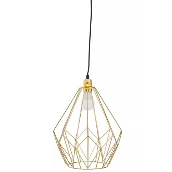 Wyra Ceiling Pendant Light With Champagne Gold Frame