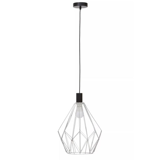 Wyra Ceiling Pendant Light With Chrome Frame