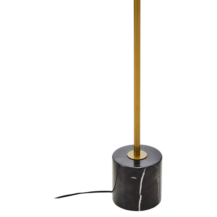 Revive 2 Lights Glass Shade Floor Lamp In Gold