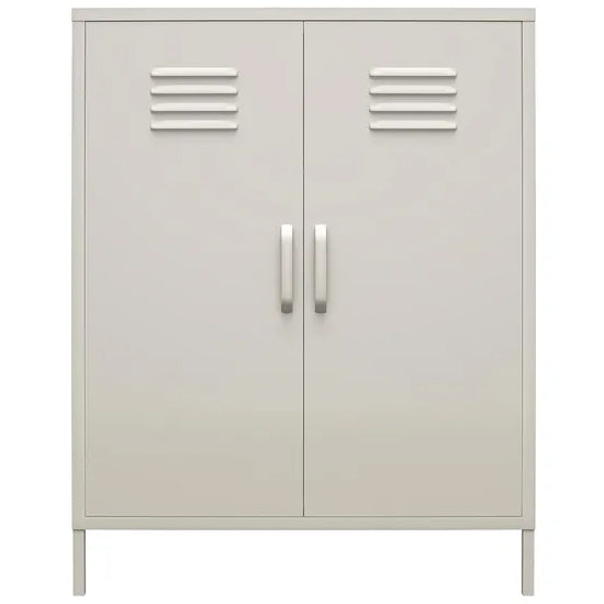 Bradford Metal Storage Cabinet Tall In 2 Doors In Taupe