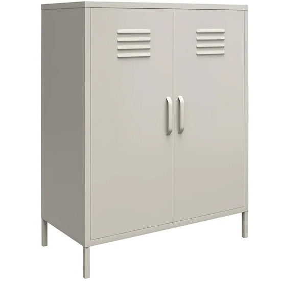 Bradford Metal Storage Cabinet Tall In 2 Doors In Taupe