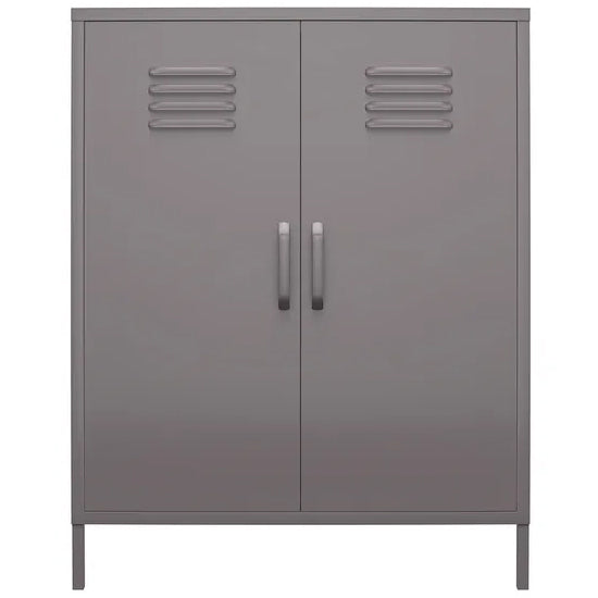 Bradford Metal Storage Cabinet Tall In 2 Doors In Grey