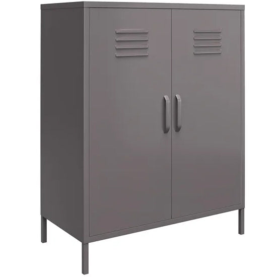 Bradford Metal Storage Cabinet Tall In 2 Doors In Grey