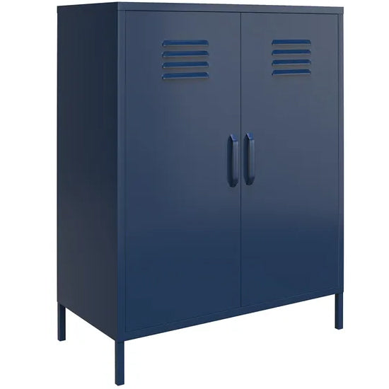 Bradford Metal Storage Cabinet Tall In 2 Doors In Navy