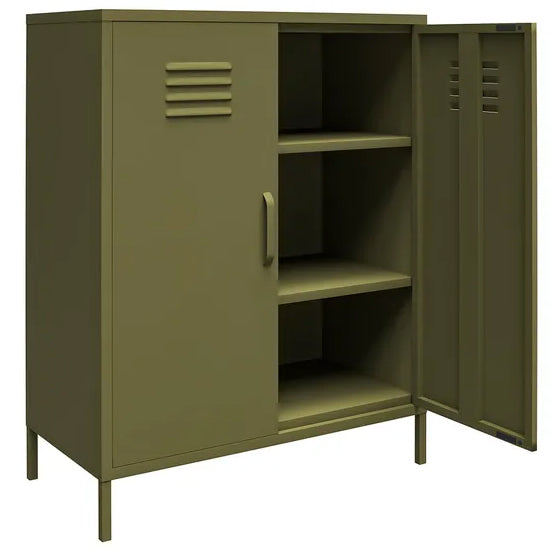 Bradford Metal Storage Cabinet Tall In 2 Doors In Olive Green