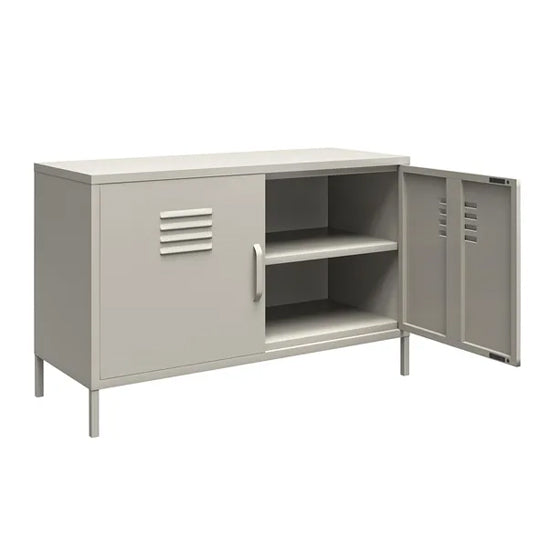 Bradford Metal Storage Cabinet Wide In 2 Doors In Taupe