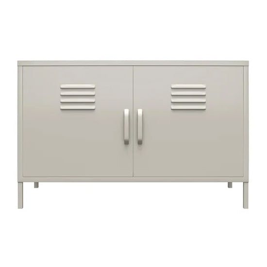 Bradford Metal Storage Cabinet Wide In 2 Doors In Taupe