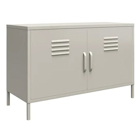 Bradford Metal Storage Cabinet Wide In 2 Doors In Taupe