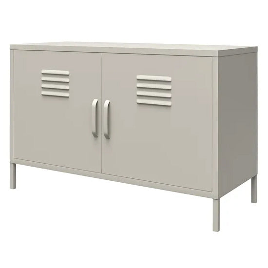 Bradford Metal Storage Cabinet Wide In 2 Doors In Taupe