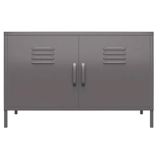 Bradford Metal Storage Cabinet Wide In 2 Doors In Grey