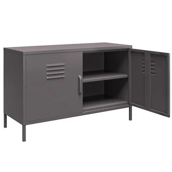 Bradford Metal Storage Cabinet Wide In 2 Doors In Grey