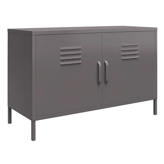 Bradford Metal Storage Cabinet Wide In 2 Doors In Grey