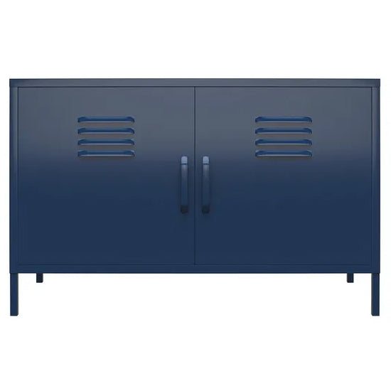 Bradford Metal Storage Cabinet Wide In 2 Doors In Navy