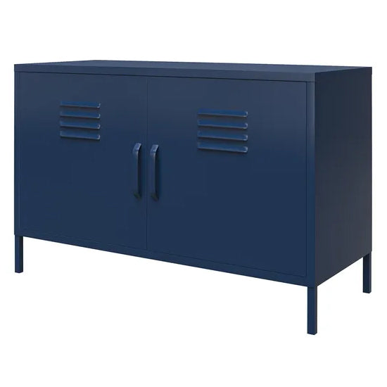 Bradford Metal Storage Cabinet Wide In 2 Doors In Navy