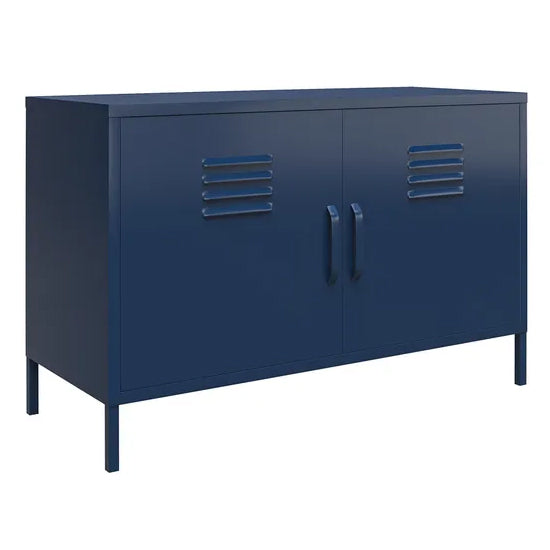 Bradford Metal Storage Cabinet Wide In 2 Doors In Navy