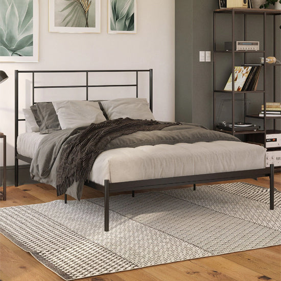 Jenson Metal Double Bed In Black