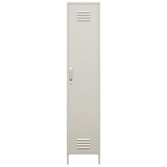 Bradford Metal Storage Cabinet Tall With 1 Door In Taupe