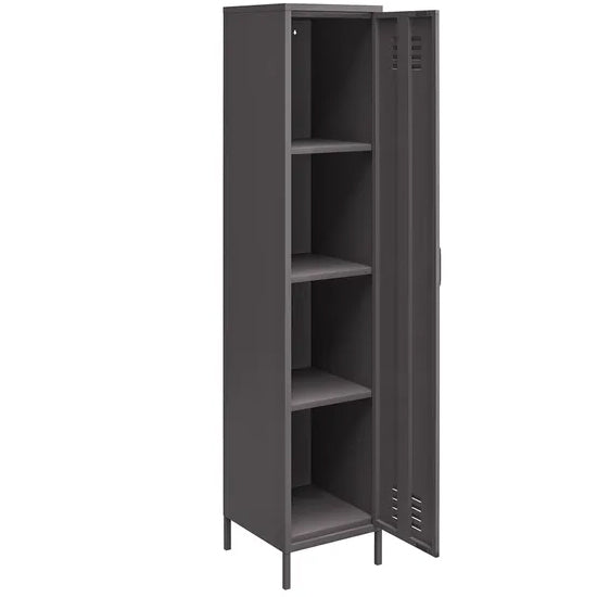 Bradford Metal Storage Cabinet Tall With 1 Door In Grey