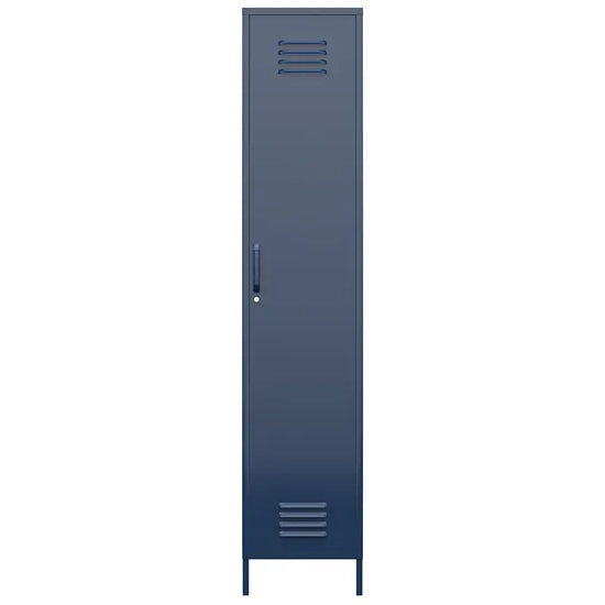 Bradford Metal Storage Cabinet Tall With 1 Door In Navy