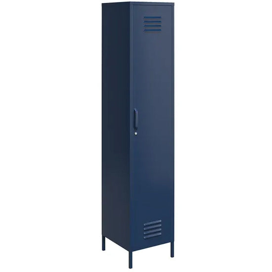 Bradford Metal Storage Cabinet Tall With 1 Door In Navy