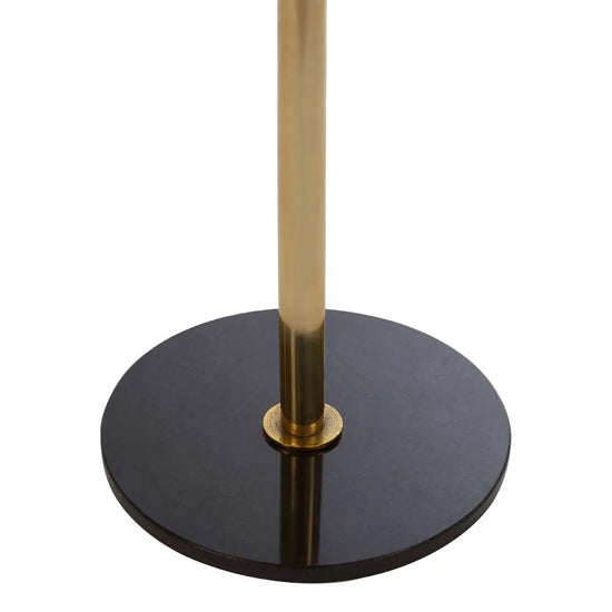 Hawkes Metal Coat Stand In Antique Brass With Stone Base