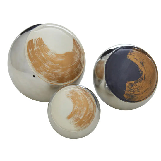 Alma Deco Glass Balls in Brushstroke