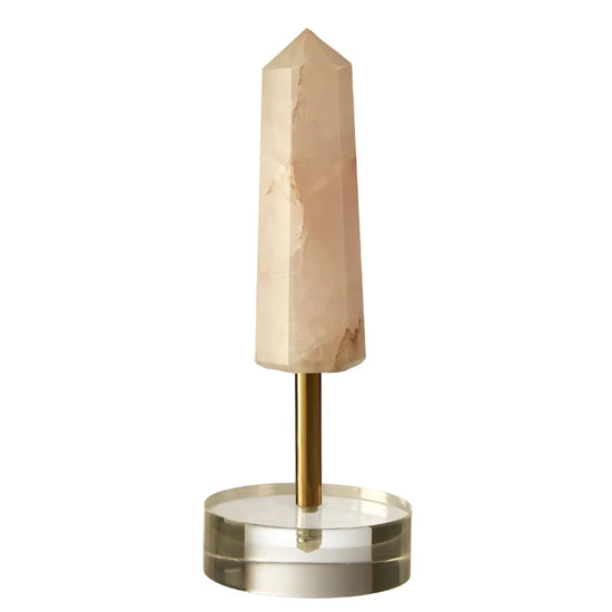 Bowerbird Small Stone Obelisk Sculpture In Silver And Gold