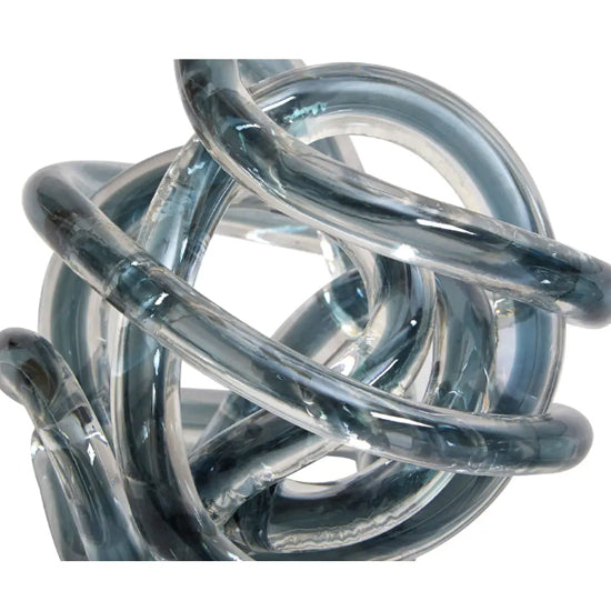 Knot Decor Glass Ornament In Grey