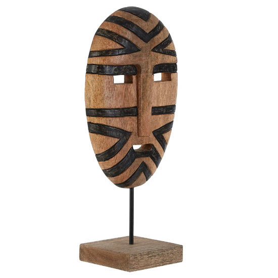 Bantu Small Mango Wood Tribal Sculpture In Oak