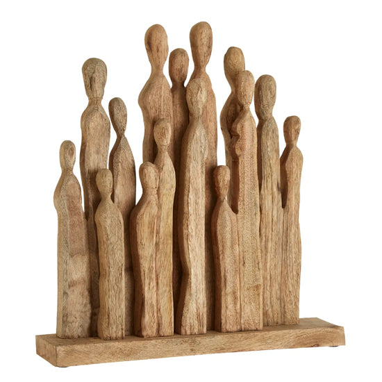 Unity Mango Wood Group Sculpture In Natural