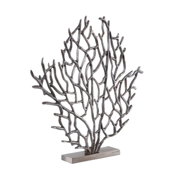 Prato Small Cast Aluminium Tree Sculpture In Black Nickel