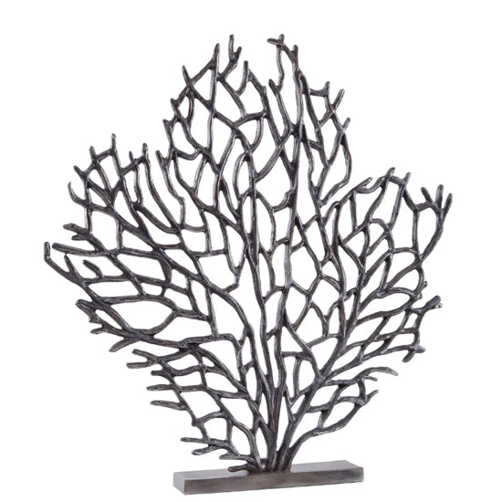 Prato Large Cast Aluminium Tree Sculpture In Black Nickel