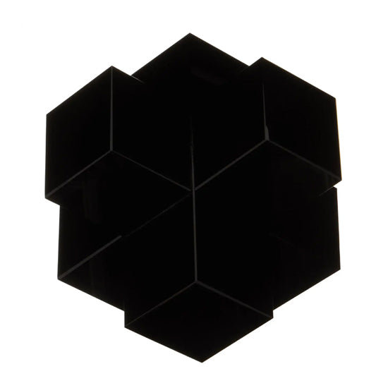 Carrie Crystal Geometric Design Ornament In Black