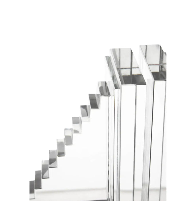 Carrie Glass Set Of 2 Stair Bookends In Clear