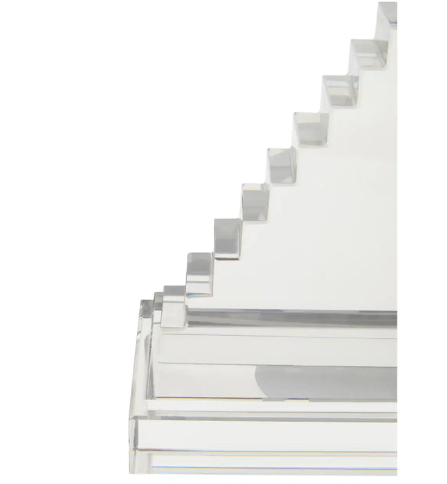 Carrie Glass Set Of 2 Stair Bookends In Clear