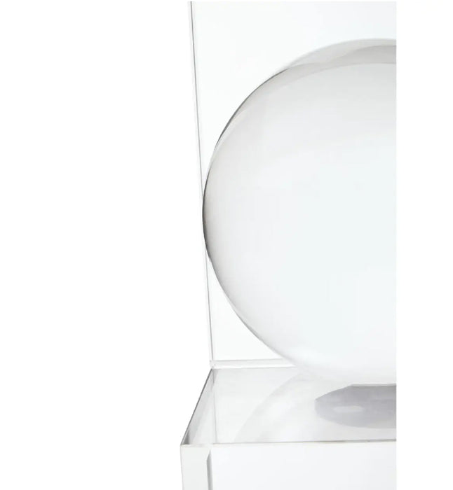 Carrie Glass Set Of 2 Bubble Bookends In Clear