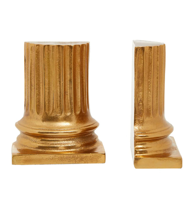 Kensington Townhouse Pillar Bookends In Gold