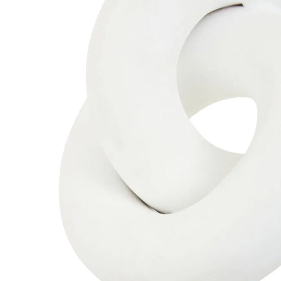 Tundra Earthenware Knot Sculpture In White