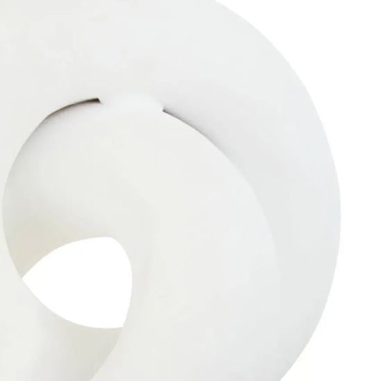 Tundra Earthenware Knot Sculpture In White