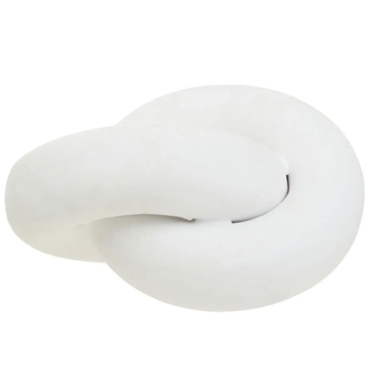 Tundra Earthenware Knot Sculpture In White