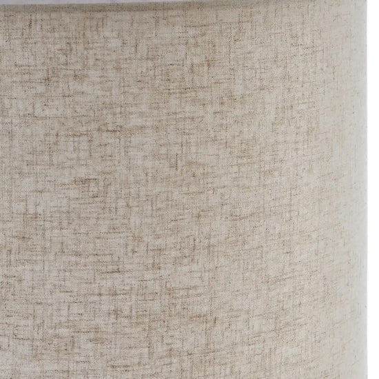 Murdoch Natural Linen Floor Lamp With White Marble Base