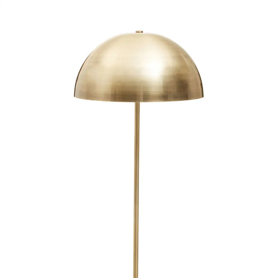 Murdoch Gold Metal Shade Floor Lamp With White Marble Base