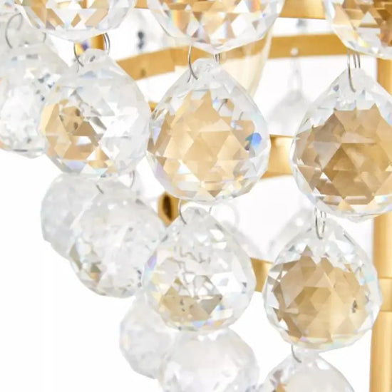 Hutchinson Clear Crystal Floor Lamp With Gold Metal Base