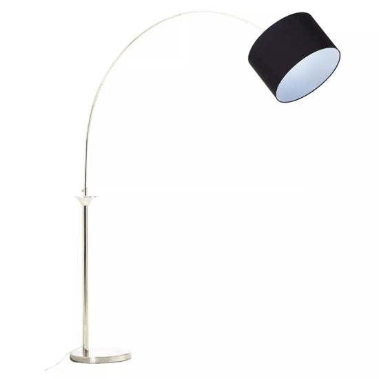 Hubert Satin Nickel Floor Lamp With Metal Base