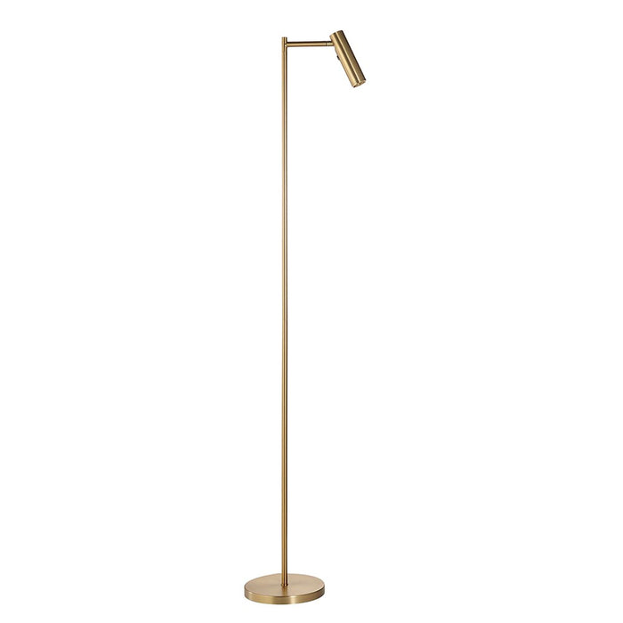 Dedicated Metal Reader Task Floor Lamp In Brass